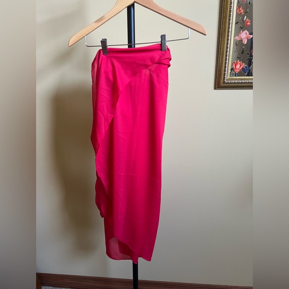 Wolford Swim Cover Up Sheer Red One Size - Picture 10 of 12